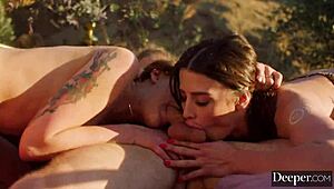 Deeper Nymphs Kylie and Sera Succumb to Michaels Charms