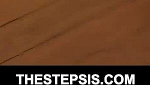 Man, my perv step bro bangs hot blonde teen sis hard in bed POV