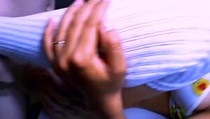 narrow stairs make boy and girl accidentally rub together