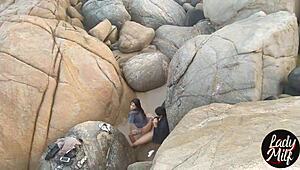 Oh, Latina Brunette's Natural Tits Bounce On Monster Cock Outdoors!