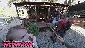 VR Wild West Sex With Skinny Waitress Alicia Williams