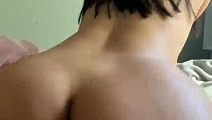 The latina teen couple starts the day with bent over doggystyle on a monster cock.