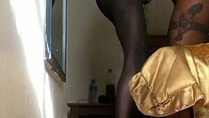 I feel the milf deepthroat my big black cock with tattoo ass to mouth cumshot.