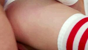 Real pornstar gets ass rimmed in wild classroom action