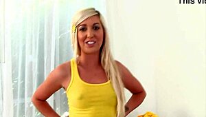 Cute 19-Year-Old Blonde Blows Big Cock In Pov And Gets Cum Facial!