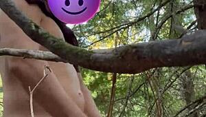 Horny Amateur Couple Fucking Outdoors Doggy On Public Trail