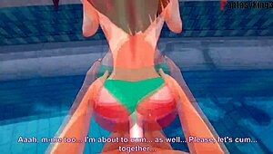 Anzu Mazaki Fucks Hard On Pool