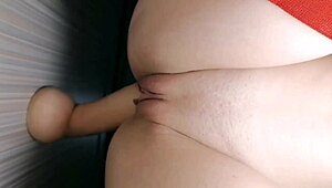 Watch my pussy squirt twice while I jerk off with a dildo?