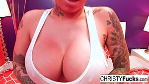 Christy Mack toys her tight pussy