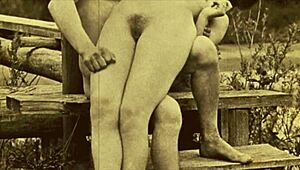 Vintage pornography featuring two centuries of lesbian and hairy action