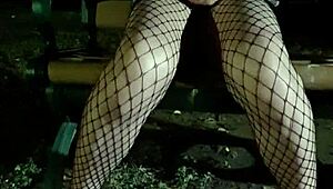 tingting says, 'i masturbate outdoors, climax spraying on fishnets'