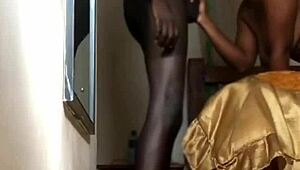 I feel the milf deepthroat my big black cock with tattoo ass to mouth cumshot.