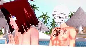 Anzu Mazaki Fucks Hard On Pool