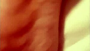 Massage leads to cum on feet with big black cock