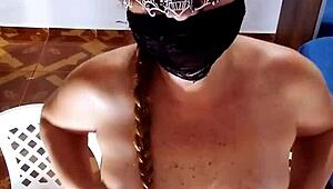 bbw woman undresses and uses dildo in pov.