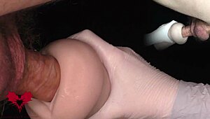 mistress in latex gloves making me ejaculate into onahole