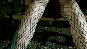 tingting says, 'i masturbate outdoors, climax spraying on fishnets'