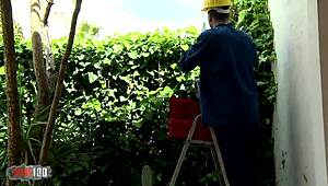 Chubby busty spanish blonde enjoys young cock and vibrator for intense orgasm