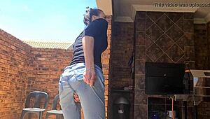 Just chilling outdoors, smoking, and wetting my mom jeans with piss desperation