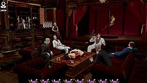 I’m hooked on this 3D porn game, Pale Carnations Part 9, with double penetration!