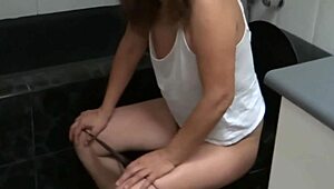 Watch Stepson Record Mother-In-Law Pissing And Flash His Cock!