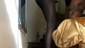 I feel the milf deepthroat my big black cock with tattoo ass to mouth cumshot.