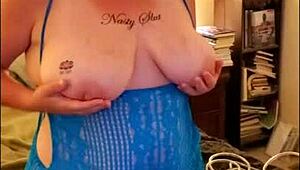 Busty Milf Strips, Sucks Dildo, Masturbates, Machine Fucks, Facialized