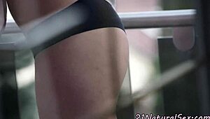 euro model rides hard cock in erotic session