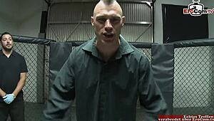 Tattooed brunette babe enjoys natural tits covered in cum