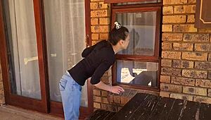 Just chilling outdoors, smoking, and wetting my mom jeans with piss desperation