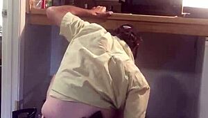 Gay Plumber Caught Stuffing Dildo in Tight Spot