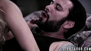 deviant daddy craves tasting stepdaughter’s hairy muff while she’s bent over