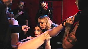 Maya Kendrick submits to domination in outdoor orgy with big tits blowjob