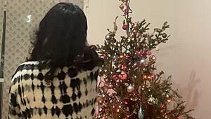 Anna Maria, the sexy Latina, dances in a steamy Christmas video with Caribbean flair