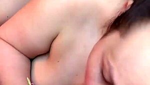 I’m obsessed with this BBW milf sucking uncut dick till cum spills