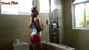 Dawn Allison from DawnsPlace, Milf with Natural 32DDD Tits Teases Hard!