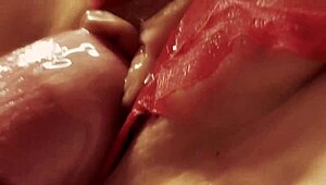 Extreme Close-Up Pussy Fucking Macro Creampie