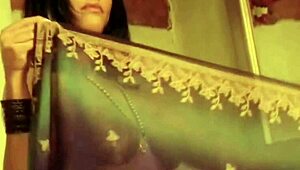 Bollywood brunette beauty teasing nude