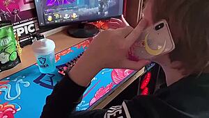 Russian Teen Blonde Gives Intense Blowjob and Anal Creampie