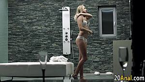 i give blonde babe hardcore anal with cumshot