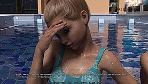 my dorm 4 games in pool mark playing with stepsister and friends