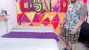 Married couple tries anal for the first time with muscular partner and big natural tits