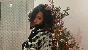 Anna Maria, the sexy Latina, dances in a steamy Christmas video with Caribbean flair