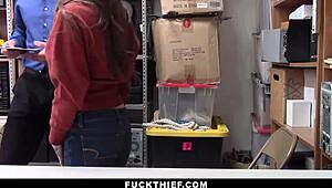 Strict security officer, what's your way out for this thieving teen?