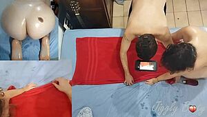 Pov - Gorgeous Curvy Amateur Hot Oily Massage And Footjob