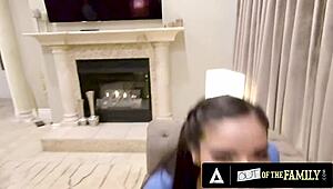 Out of the Family - Lucky Man Fucks Sexy Teen 18+ Stepsister Emily Willis in POV