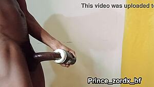 How strong african man fucks pussy cup with love!