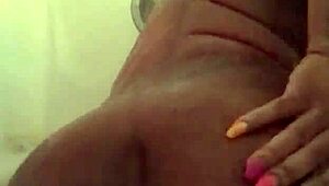 playing with dildo in shower, big tits tattooed group of horny lesbians and milfs teasing cock