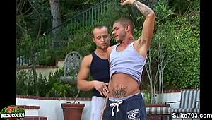 Athletic Gay Jocks Engage In Hardcore 69ing With Big Cocks Outdoors