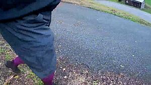 discover the allure of stockings in outdoor public settings